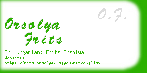 orsolya frits business card